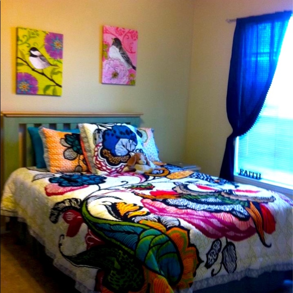 Anthropology Bed Spread & two shams.